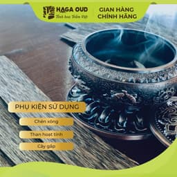 Thumbnail Trầm vụn Haga tự nhiên dày đặc tinh dầu, thơm hương trầm nguyên bản (Không kèm than và dụng cụ) 4