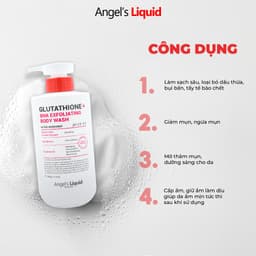 Thumbnail Sữa Tắm Giảm Mụn, Dịu Ẩm Làn Da Angel's Liquid Glutathione + BHA Exfoliating Body Wash 500ML 4