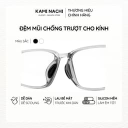Thumbnail Bộ 2 miếng đệm mũi silicon hình bán nguyệt có mặt dán keo cho mắt kính KAMI NACHI 1