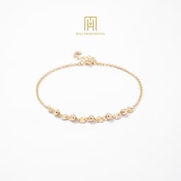 Thumbnail Lắc tay vàng 10K Bảo Tín Mạnh Hải kết hợp gắn bi phay lấp lánh sang trọng phong cách Ý PYLTV10KD0-409005 2
