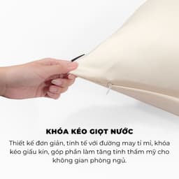 Thumbnail 01 Vỏ Gối Nằm Gòn Bedding Lụa Satin Premium Cao Cấp Khoá Kéo Màu Trơn 50x70 cm 3