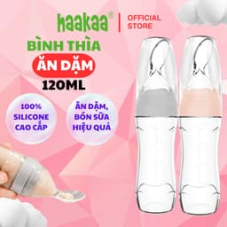 Thumbnail Bình Thìa Ăn Dặm Bón Sữa Cao Cấp 2 in 1 Cho Bé 120ml Haakaa, New Zealand 1