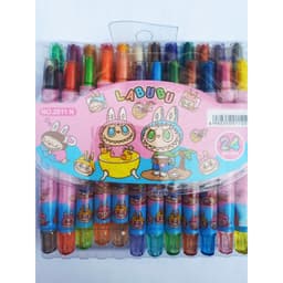 Thumbnail Bút Sáp Vặn 24 Màu Thân 12cm loại tốt, tô màu đẹp, dễ thương (Bé trai, Bé gái), dễ dàng bảo quản 1