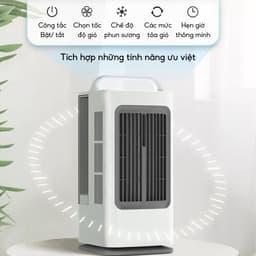 Thumbnail Quạt Điều Hòa Hơi Nước HOKU Quạt Phun Sương Để Bàn 3 Chế Độ Gió Mát Lạnh Dung Tích Chứa 1,7L Có Thể Quay 180 Độ 4