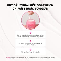 Thumbnail (KOL) Mặt Nạ Đất Sét Hút Dầu Kiểm Soát Nhờn 12H Derladie Vegan Pink Clay Mask Deep Pore Tightening 4