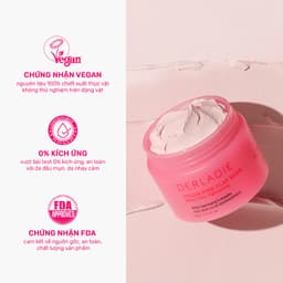 Thumbnail (KOL) Mặt Nạ Đất Sét Hút Dầu Kiểm Soát Nhờn 12H Derladie Vegan Pink Clay Mask Deep Pore Tightening 3