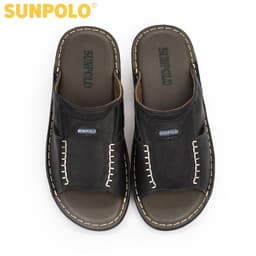 Thumbnail Dép quai ngang nam da bò cao cấp Có size lớn 44, 45 SUNPOLO AQN012 3