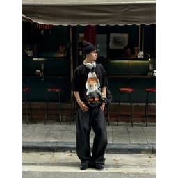 Thumbnail Áo thun FIDE LABUBU phông unisex form rộng local brand nam nữ cổ tròn oversize - AT75 2