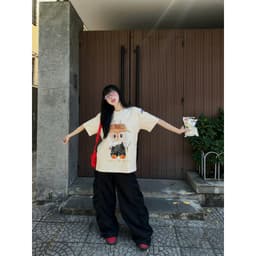 Thumbnail Áo thun FIDE LABUBU phông unisex form rộng local brand nam nữ cổ tròn oversize - AT75 3