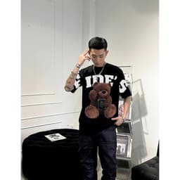Thumbnail Áo thun FIDE TEDDY phông unisex form rộng local brand nam nữ cổ tròn oversize - AT109 3