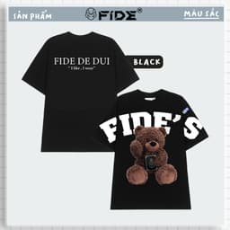 Thumbnail Áo thun FIDE TEDDY phông unisex form rộng local brand nam nữ cổ tròn oversize - AT109 4