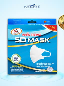 Thumbnail Khẩu trang y tế kháng khuẩn 3 lớp Famapro 5D Mask hộp 10 chiếc 3