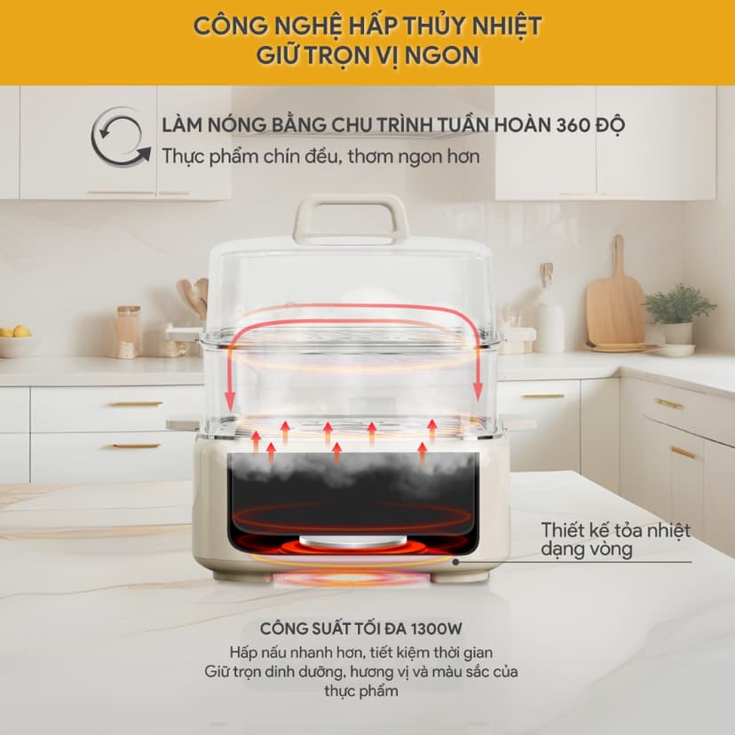 Ảnh Nồi Hấp Đa Năng BlueStone MPB-7238 - 17 lít - 1300W - Điều khiển cảm ứng 2