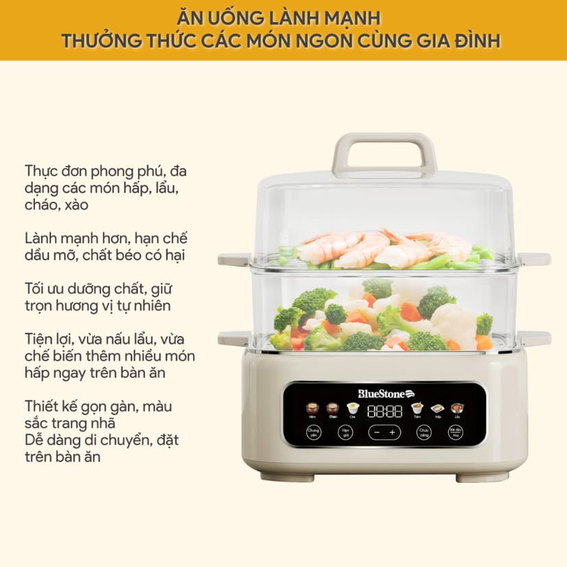 Ảnh Nồi Hấp Đa Năng BlueStone MPB-7238 - 17 lít - 1300W - Điều khiển cảm ứng 1