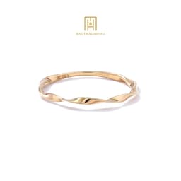 Thumbnail Nhẫn vàng 10K Bảo Tín Mạnh Hải thiết kế trơn xoắn độc đáo phong cách Ý PYN1V10KD0-502001 1