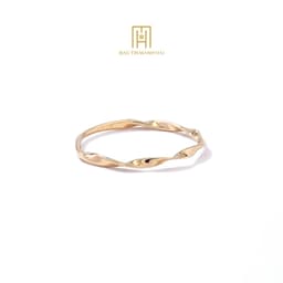 Thumbnail Nhẫn vàng 10K Bảo Tín Mạnh Hải thiết kế trơn xoắn độc đáo phong cách Ý PYN1V10KD0-502001 2