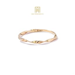 Thumbnail Nhẫn vàng 10K Bảo Tín Mạnh Hải thiết kế trơn xoắn độc đáo phong cách Ý PYN1V10KD0-502001 3