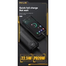 Thumbnail Sạc dự phòng 20000mAh AKUS A22lux Sạc nhanh 20W Type-C in/out 3