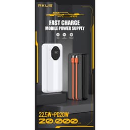 Thumbnail Sạc dự phòng 20000mAh AKUS A22lux Sạc nhanh 20W Type-C in/out 1
