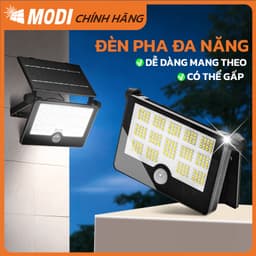 Thumbnail Đèn Pha Led Cảm Biến Chuyển Động Ngoài Trời Năng Lượng Mặt Trời MODI SOLAR Có Cổng Sạc USB 1