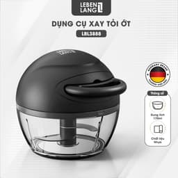 Thumbnail Dụng cụ xay tỏi ớt, thực phẩm Lebenlang LBL3888, 170ml, lưỡi dao 3 cánh sắc bén, dây rút tiện lợi 2