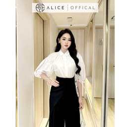 Thumbnail Set Áo Thô Tay Lửng Và Quần Thắt Eo Chéo Rubi Dáng Suông Alice Công Sở Thanh Lịch S716 4