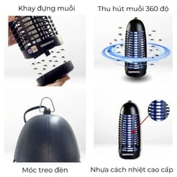 Thumbnail Đèn bắt muỗi Daewoo ánh sáng xanh thu hút côn trùng DWIK-780 an toàn, công suất 6W, tiết kiệm điện năng, BH 1 năm 3