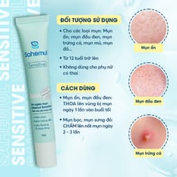 Thumbnail Gel Giảm Mụn Sensitive 20gr & Bọt Rửa Mặt Sạch Sâu, Ngừa Mụn 150ml Sahemul [TẶNG NTT 150ML] 2