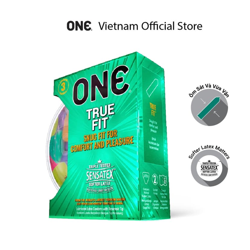 Ảnh Bao Cao Su ONE của Mỹ| One True Fit size 49mm ôm sát thoải mái dễ chịu 4