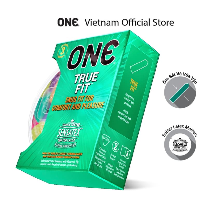 Ảnh Bao Cao Su ONE của Mỹ| One True Fit size 49mm ôm sát thoải mái dễ chịu 3