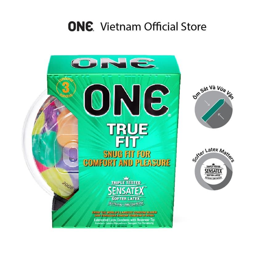 Ảnh Bao Cao Su ONE của Mỹ| One True Fit size 49mm ôm sát thoải mái dễ chịu 1