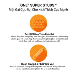 Thumbnail Bao Cao Su ONE của Mỹ Có Gai Cực Đại Mềm One Super Studs size 53mm 2