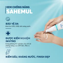 Thumbnail Combo Kem Mụn Sahemul 20gr dùng cho mụn bọc, mụn viêm & Kem Chống Nắng Kiềm Dầu 50gr [TẶNG NTT 50ML] 2