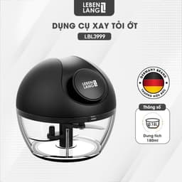 Thumbnail Dụng cụ xay tỏi ớt, thực phẩm Lebenlang LBL3999, 180ml, lưỡi dao xay bén, dây kéo rút tiện lợi 2