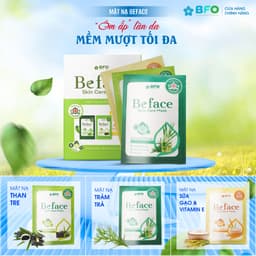 Thumbnail Mặt Nạ Dưỡng Ẩm Tinh Chất Trà Xanh Tràm Trà Cám Gạo BFO Beface Hộp 10 Miếng 3