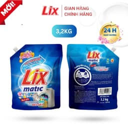 Thumbnail Nước giặt Lix Matic hương nước hoa túi 3.2kg giặt tẩy mọi vết bẩn cứng đầu máy giặt cửa trước NGM04 - Lixco Việt Nam 1