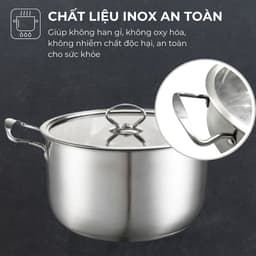 Thumbnail Nồi inox bếp từ 5 đáy, inox 304 cao cấp siêu bền Daelux (18cm,20cm,22cm,24cm) 4