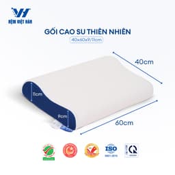 Thumbnail Gối Nằm Cao Su Thiên Nhiên Việt Hàn - Thiết Kế Lượn Sóng 3