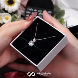 Thumbnail Dây chuyền bạc KYDOPAL cá tính đính đá trang sức bạc nữ cao cấp - 9C2 4