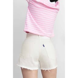 Thumbnail TheBlueTshirt - Quần shorts jean lưng cao lai tưa cho nữ - Golden Hour Shorts - Women 4