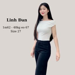 Thumbnail TTTHAO- Quần jean nữ ống suông dài 99cm VNXK Vải cotton co giãn cao cấp QJ273 2