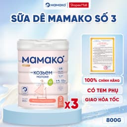 Thumbnail COMBO 3 LON Sữa Dê Công Thức MAMAKO Premium Số 3 - 800g 3