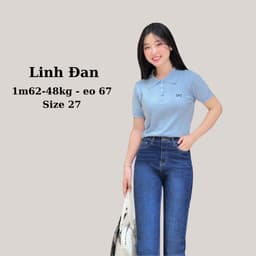 Thumbnail TTTHAO - Quần jean nữ ống đứng VNXK vải cotton co giãn cao cấp S100 2