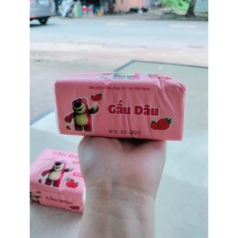 Ảnh 1 Gói 300 Tờ 4 Lớp Khăn Giấy Khô Gấu Dâu 2