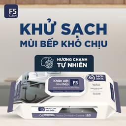 Thumbnail -Khăn ướt lau bếp F5 Clean sạch mùi bếp khó chịu, an toàn cho da tay và không để lại chất tồn dư 4