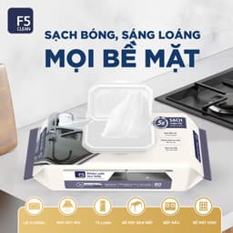 Thumbnail -Khăn ướt lau bếp F5 Clean sạch mùi bếp khó chịu, an toàn cho da tay và không để lại chất tồn dư 3