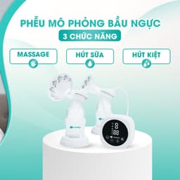 Thumbnail Máy Hút Sữa Có Dây Kamidi Max Máy Hút Sữa Điện Đôi Phễu Hút Silicon Mềm Mại Kèm Bình Sữa Có Núm Ti Cho Bé 3