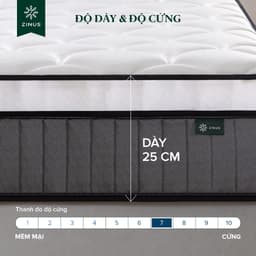 Thumbnail Nệm Lò Xo Độc Lập Với 3 Tầng Foam Hỗ Trợ 25cm - 10in Euro Top OPP Pocket Spring Mattress 1