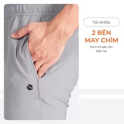 Thumbnail Quần Gió Nam Livan Sport LV24W04M301, Quần Gió Co Giãn, Thoải Mái Vận Động, Quần Dài Nam, Quần Dài Nam Cạp Chun 4
