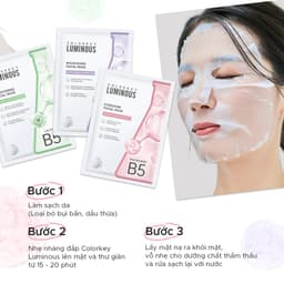 Thumbnail 1 Hộp 10 Miếng Mặt Nạ Giấy COLORKEY LUMINOUS Vitamin B5 Hỗ Trợ Phục Hồi 25ml/miếng 4